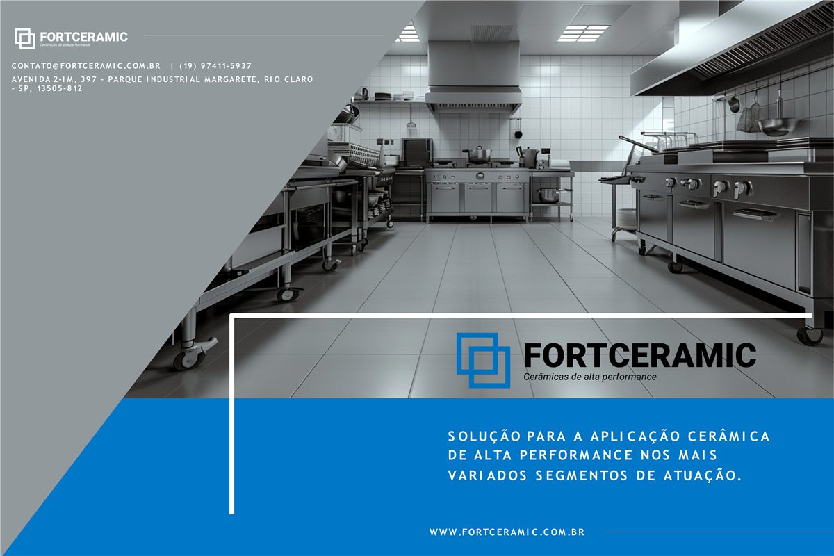 Capa do catálogo Keratec Técnico: cozinha industrial com piso técnico