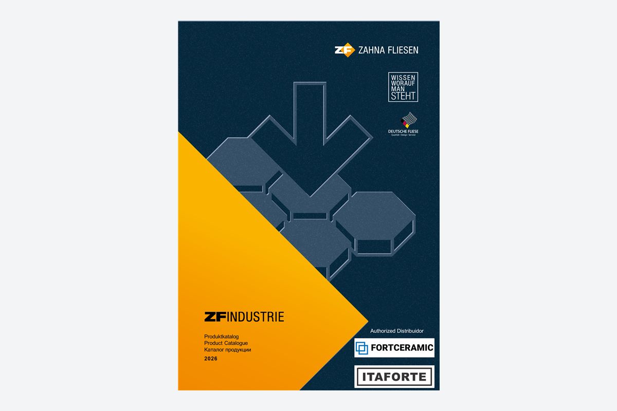 Capa do catálogo Zahna-Fliesen ZF Industrie 2026
