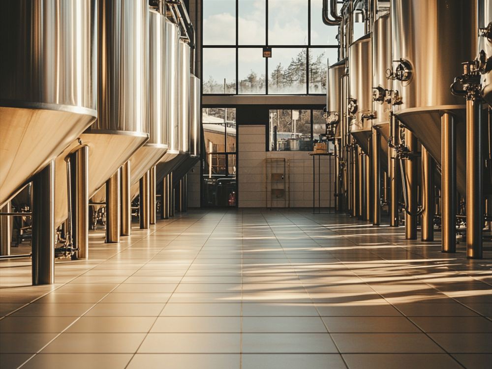 Indústria de Alimentos e Bebidas: ambiente com piso técnico